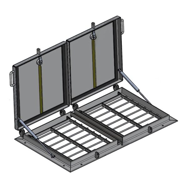 Tweedelig Tiburon opbouwluik - RVS